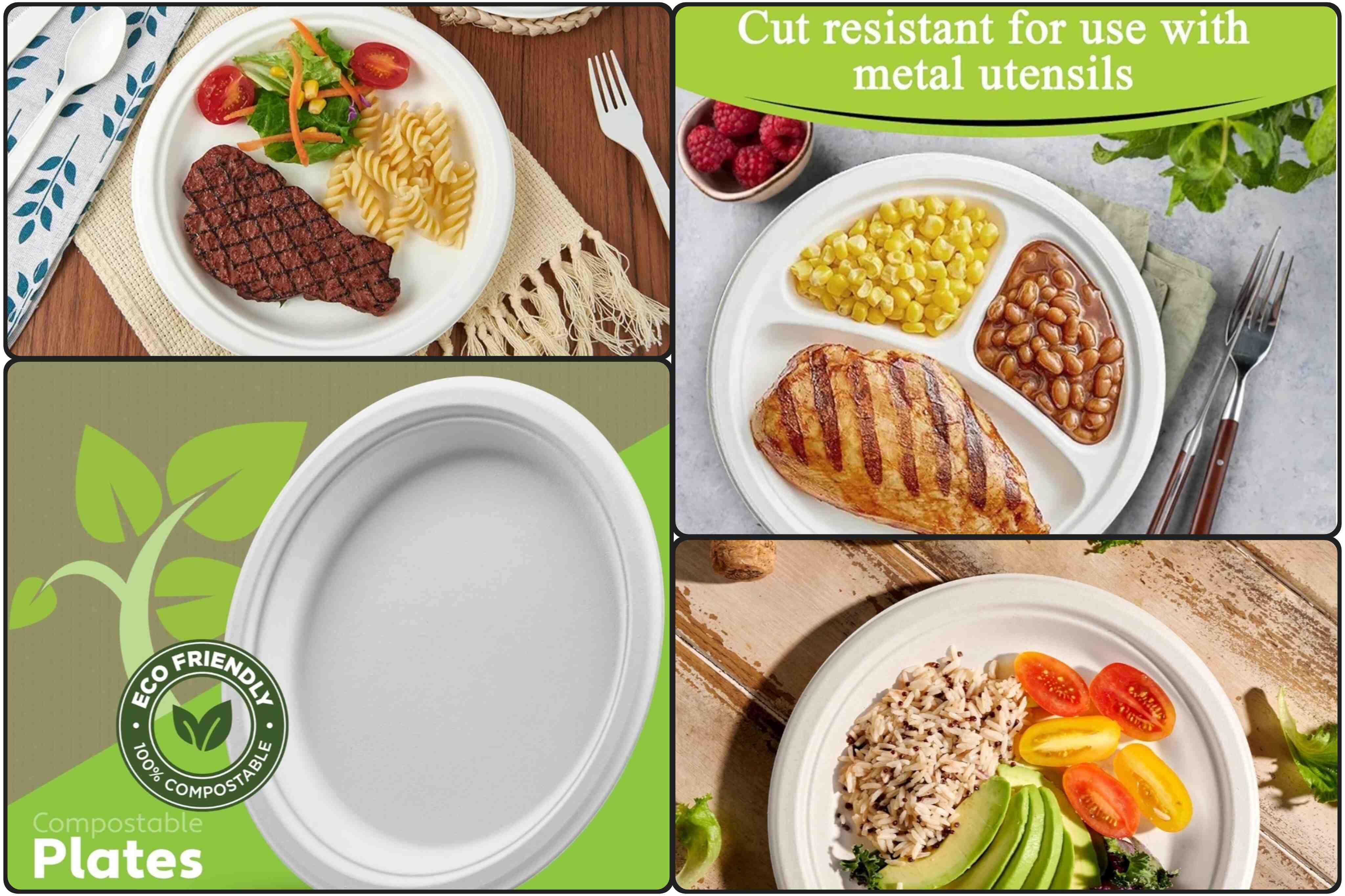 ROUND SUGARCANE BAGASSE PLATES